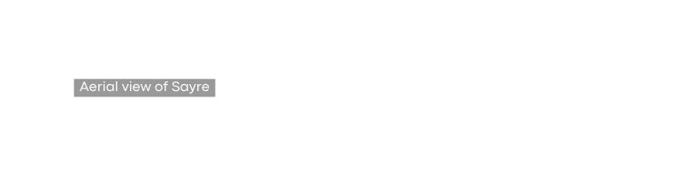 Aerial view of Sayre