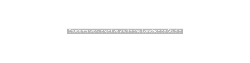Students work creatively with the Landscape Studio