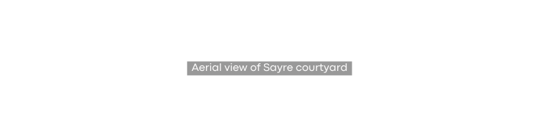 Aerial view of Sayre courtyard